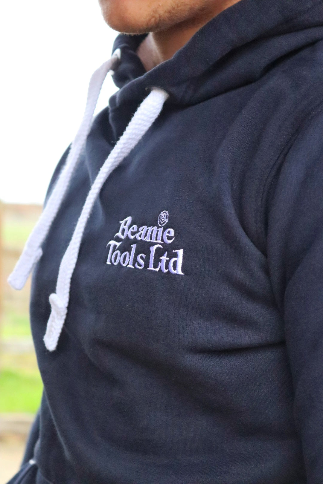 Beanie Unisex Embroidered Navy Hoodie